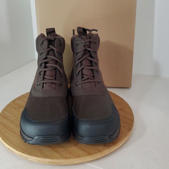 UGG Men's Emmett Waterproof Leather Duck Boot Stout Size 12 NIB - Picture 2 of 16